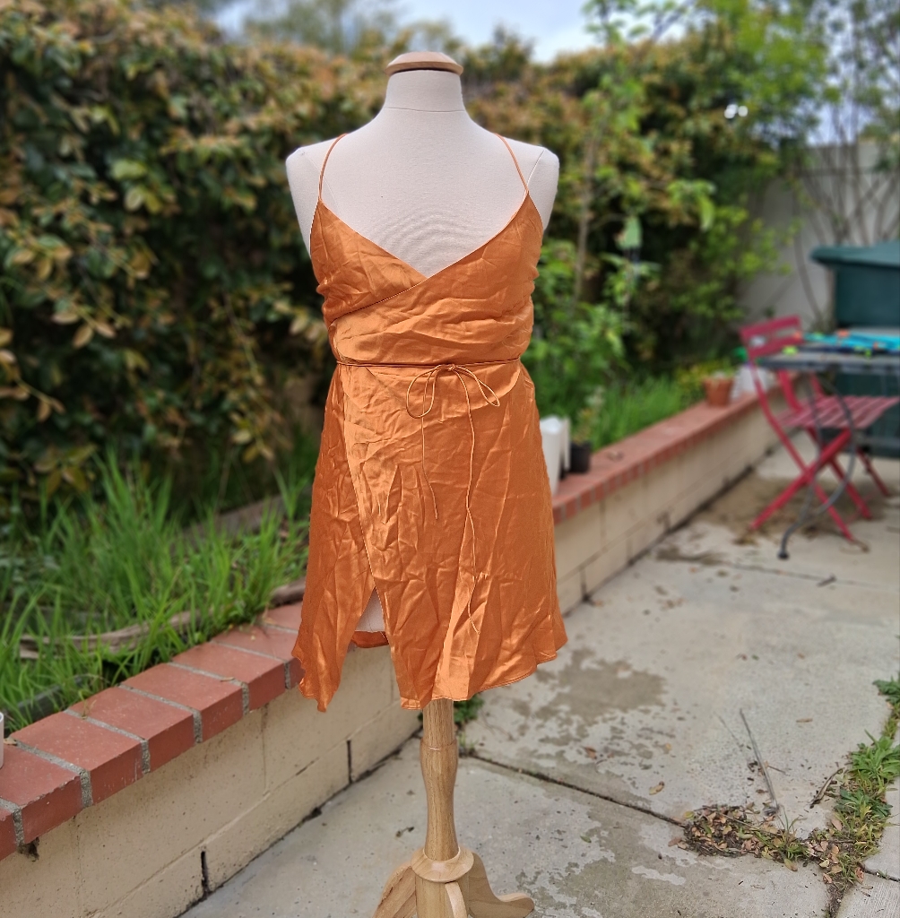 Michelle Mason Wrap Silk Mini Dress Size 0